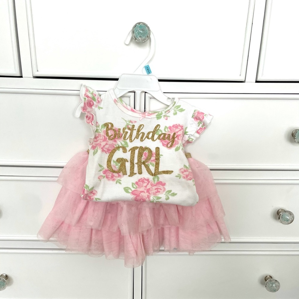 1st Birthday Tutu Outfit - 3 piece (tutu, onesie and headband)